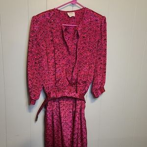 Luci Fellini vintage pink dress 14 petite